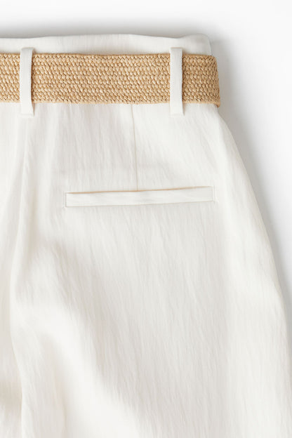 Linnen Broek met Ceintuur voor Dames