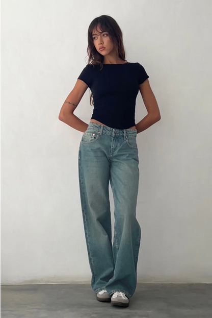Low-Rise Jeans Met Lage Taille & Stretch