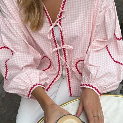 Seraphine - Modieuze Dames Top met Hart-Applicatie