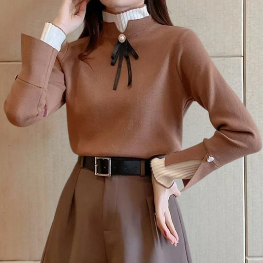 Elowen – Stijlvolle Damestrui met Hoge Hals | Warm & Trendy