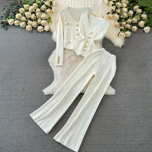 Mirelle - Stijlvol Dames Strikset in Drie Stukken | Elegant & Comfortabel