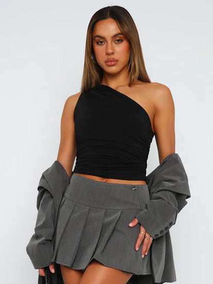 Danique - One-Shoulder Tanktop met Blote Rug