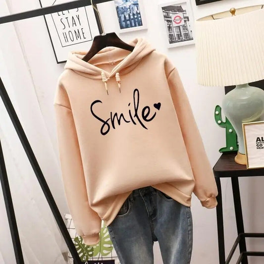 Dames Hoodie met Smiley Print – Met Capuchon, Casual Streetwear