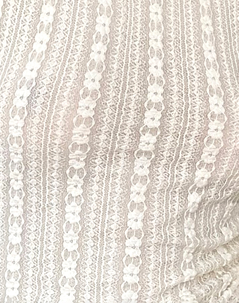 Gionella - Elegante Mouwloze Kanten Top met Asymmetrische Zoom