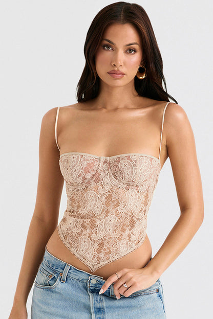 Helisette - Elegante Kanten Bustier-Top