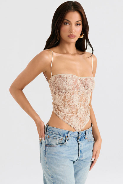 Helisette - Elegante Kanten Bustier-Top