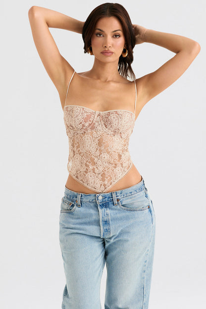 Helisette - Elegante Kanten Bustier-Top