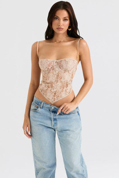 Helisette - Elegante Kanten Bustier-Top