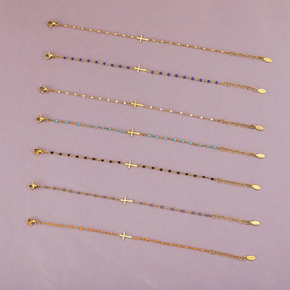 Jytte - Goudkleurige Kruis Armband