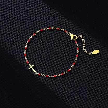 Jytte - Goudkleurige Kruis Armband