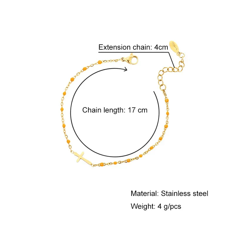 Jytte - Goudkleurige Kruis Armband