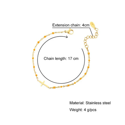 Jytte - Goudkleurige Kruis Armband