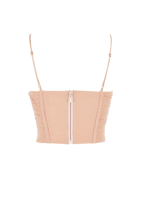 Givienne - Gedrapeerd Mesh Korset