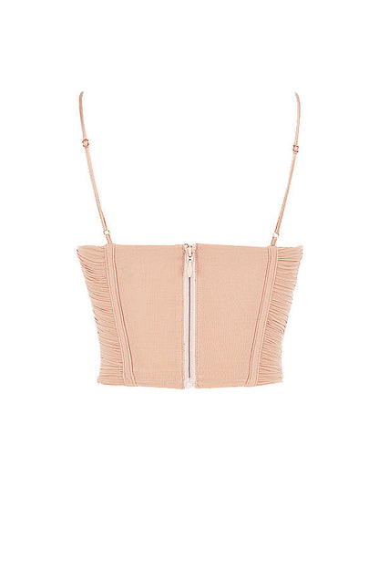 Givienne - Gedrapeerd Mesh Korset