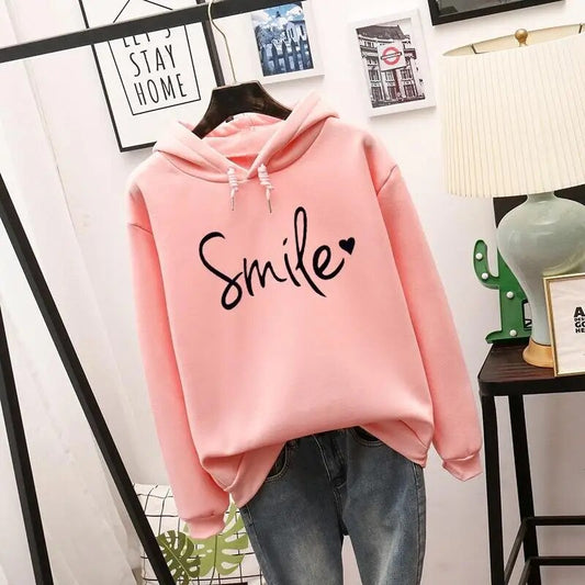 Dames Hoodie met Smiley Print – Met Capuchon, Casual Streetwear
