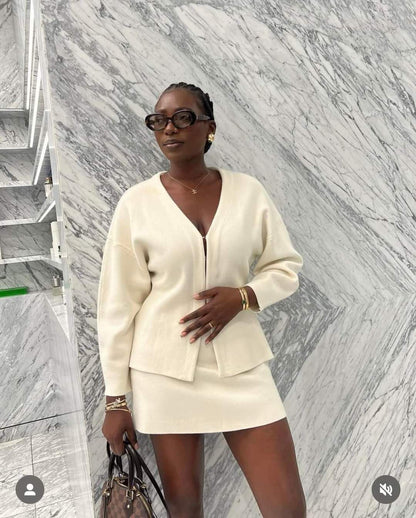 Gwen - Blazer en Rok Tweedelige Set