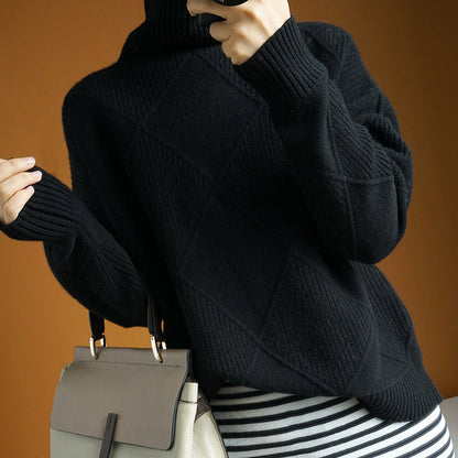 Dames Zachte Trui – Lange Mouwen, Casual voor Herfst en Winter