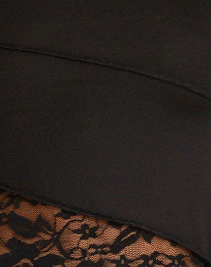 Gwendeline - Elegante Zwarte Kanten Top met Lange Mouwen