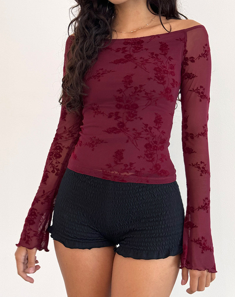 Giuliana - Elegante Off-Shoulder Mesh Top