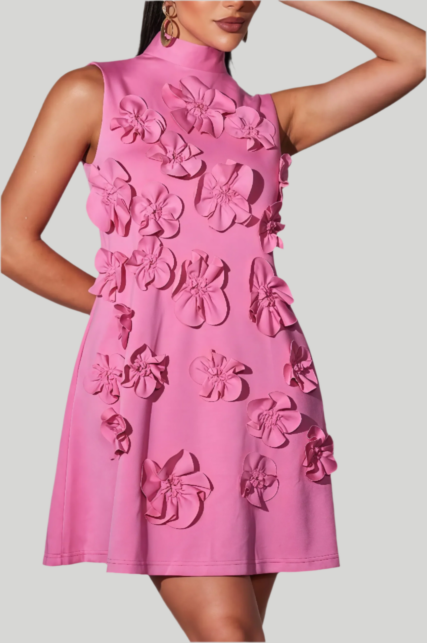 Lotte - Mouwloze Bloemige Mini Jurk