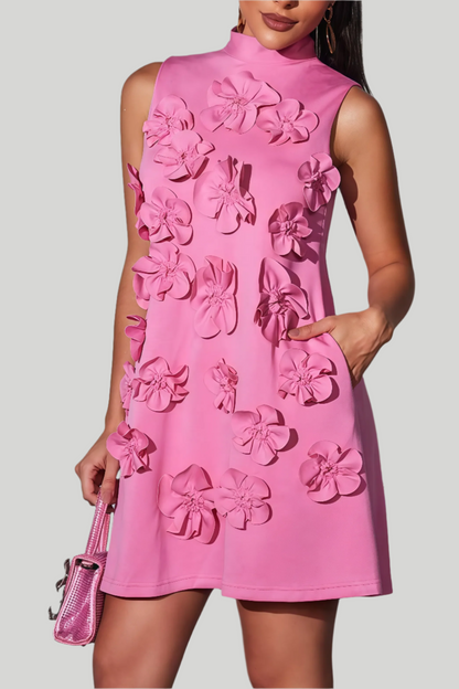 Lotte - Mouwloze Bloemige Mini Jurk