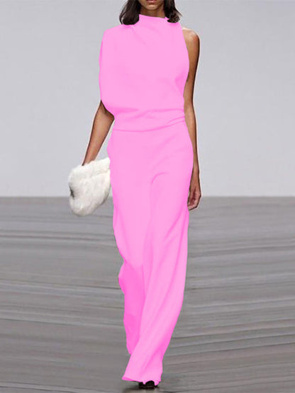 Alix - One-Shoulder Jumpsuit met Wijde Pijpen voor Dames