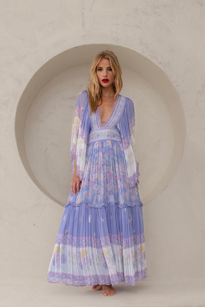 Sofie - Stijlvolle Lange Mouw Maxi Jurk