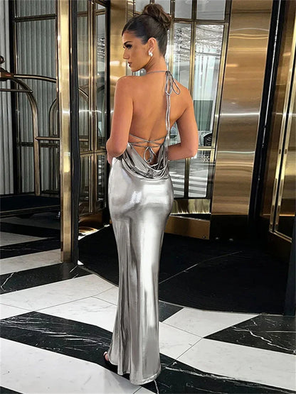 Dalice - Elegante Halter Maxi-jurk