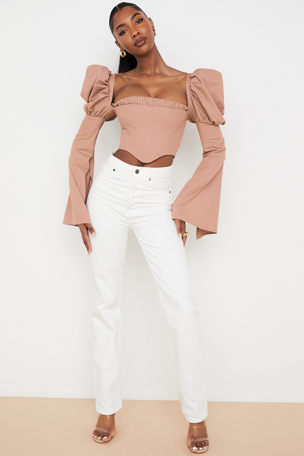 Helvienne - Mokka Korsettop