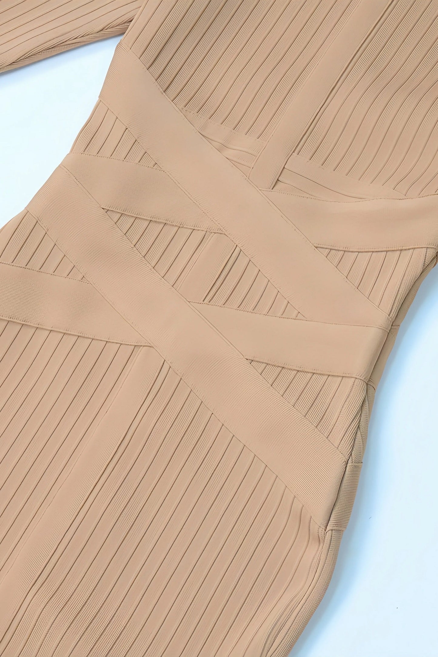 Elin - Stijlvolle Midi-Jurk met Opstaande Kraag