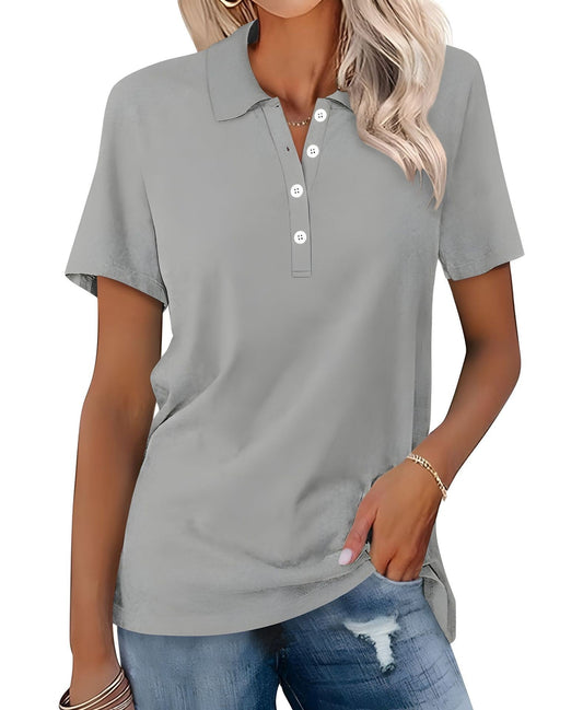 Katoenen Dames Polo Shirt met Ademende Stof – Comfortabele Casual Top voor Elke Dag
