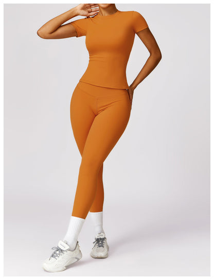 Gabriella - 2-Delig Shaping Gym Set met Korte Mouwen