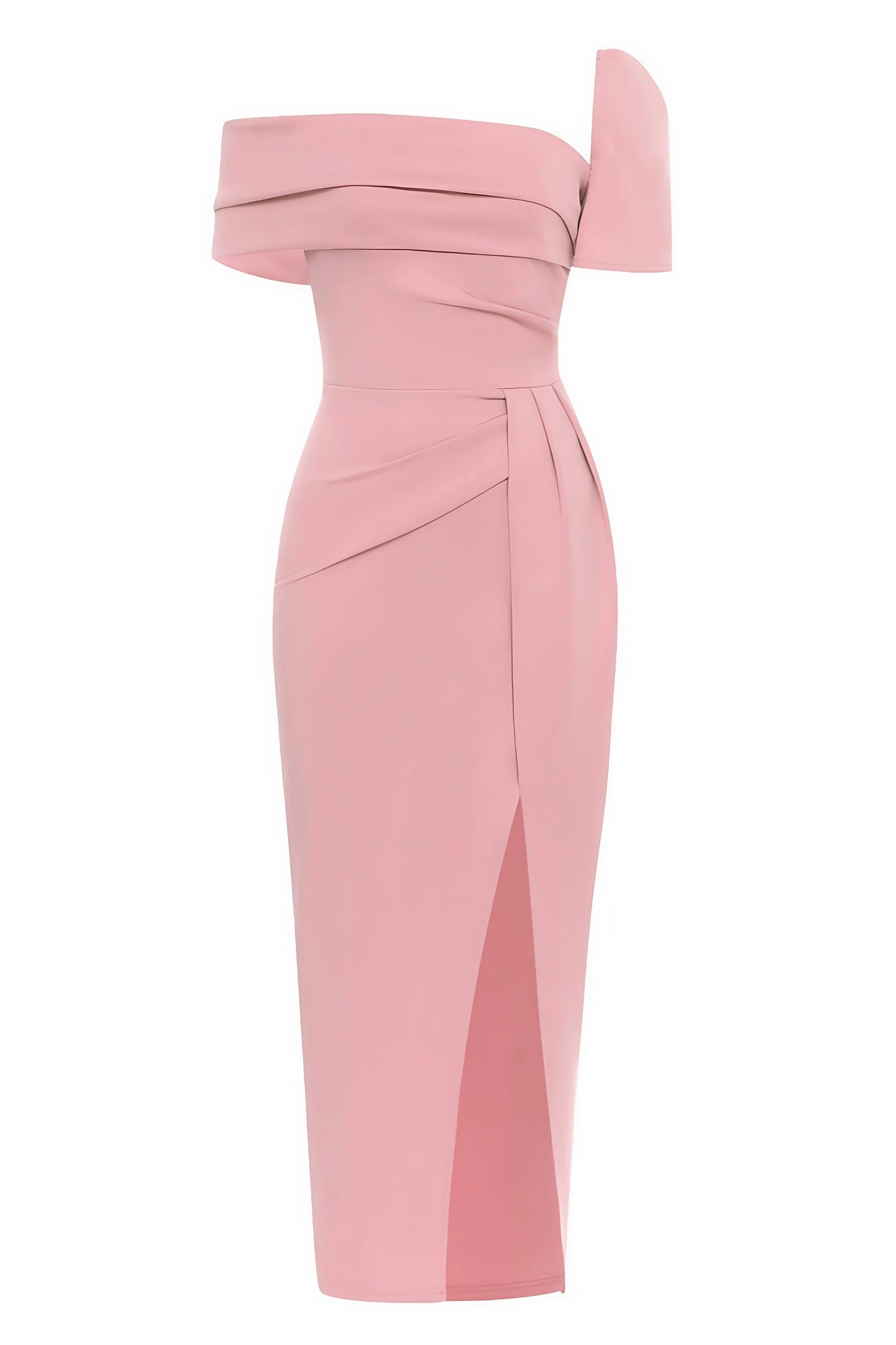 Sophie - Stijlvolle Midi-jurk met Eén Schouder