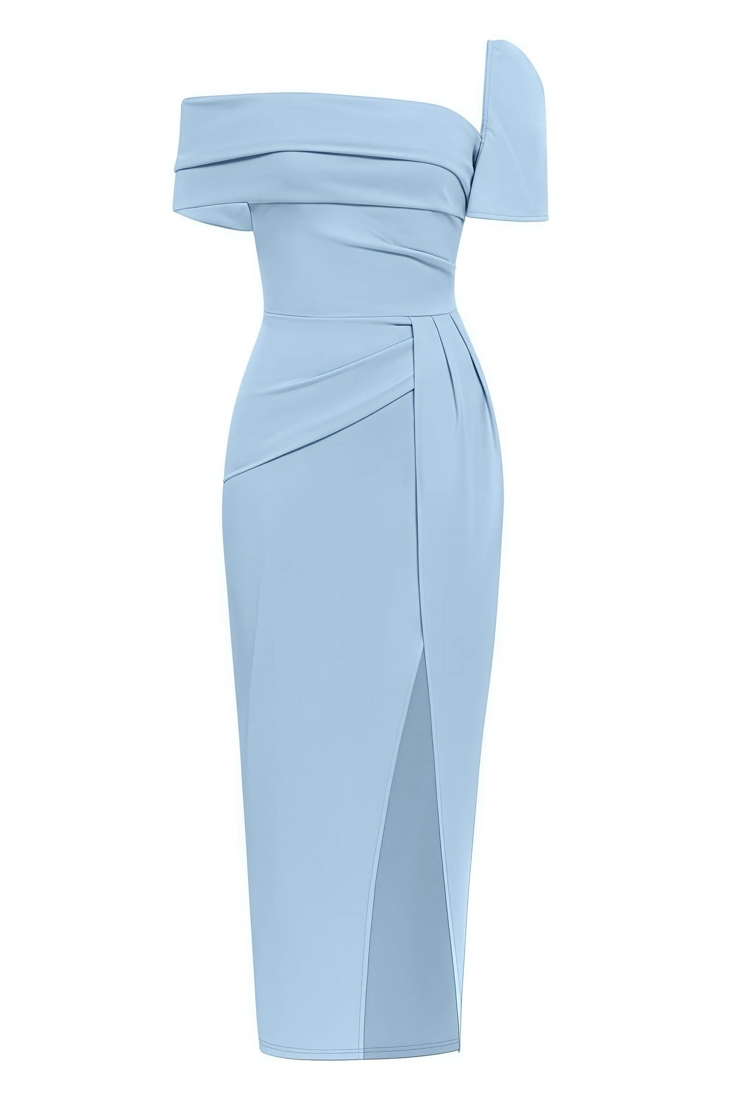 Sophie - Stijlvolle Midi-jurk met Eén Schouder