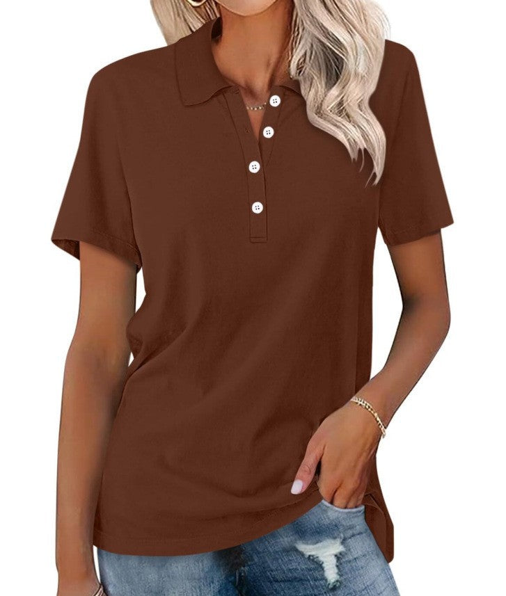 Katoenen Dames Polo Shirt met Ademende Stof – Comfortabele Casual Top voor Elke Dag