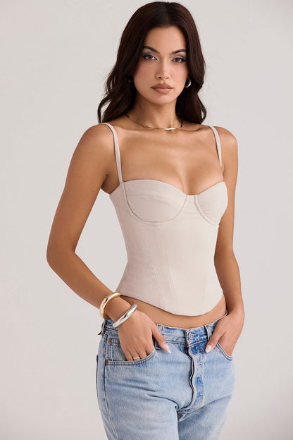 Helisanne - Oesterkleurig Korset met Beugeldesign