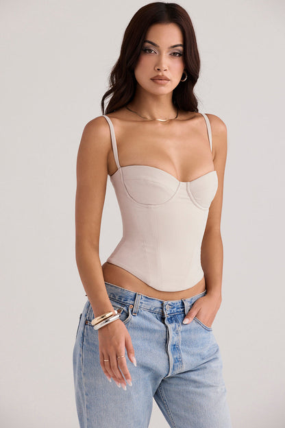 Helisanne - Oesterkleurig Korset met Beugeldesign