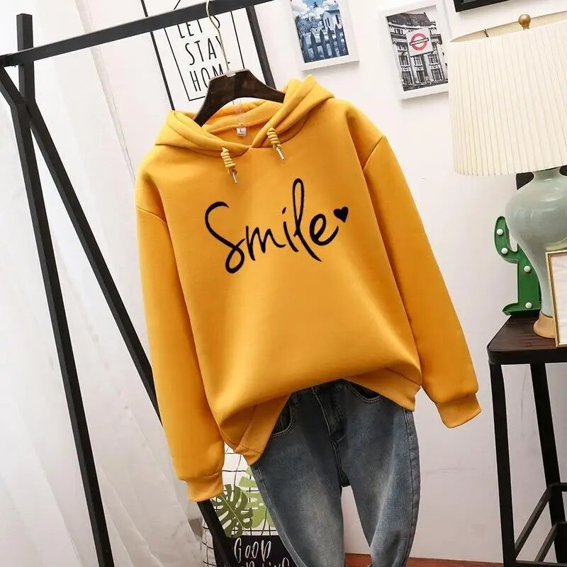 Dames Hoodie met Smiley Print – Met Capuchon, Casual Streetwear