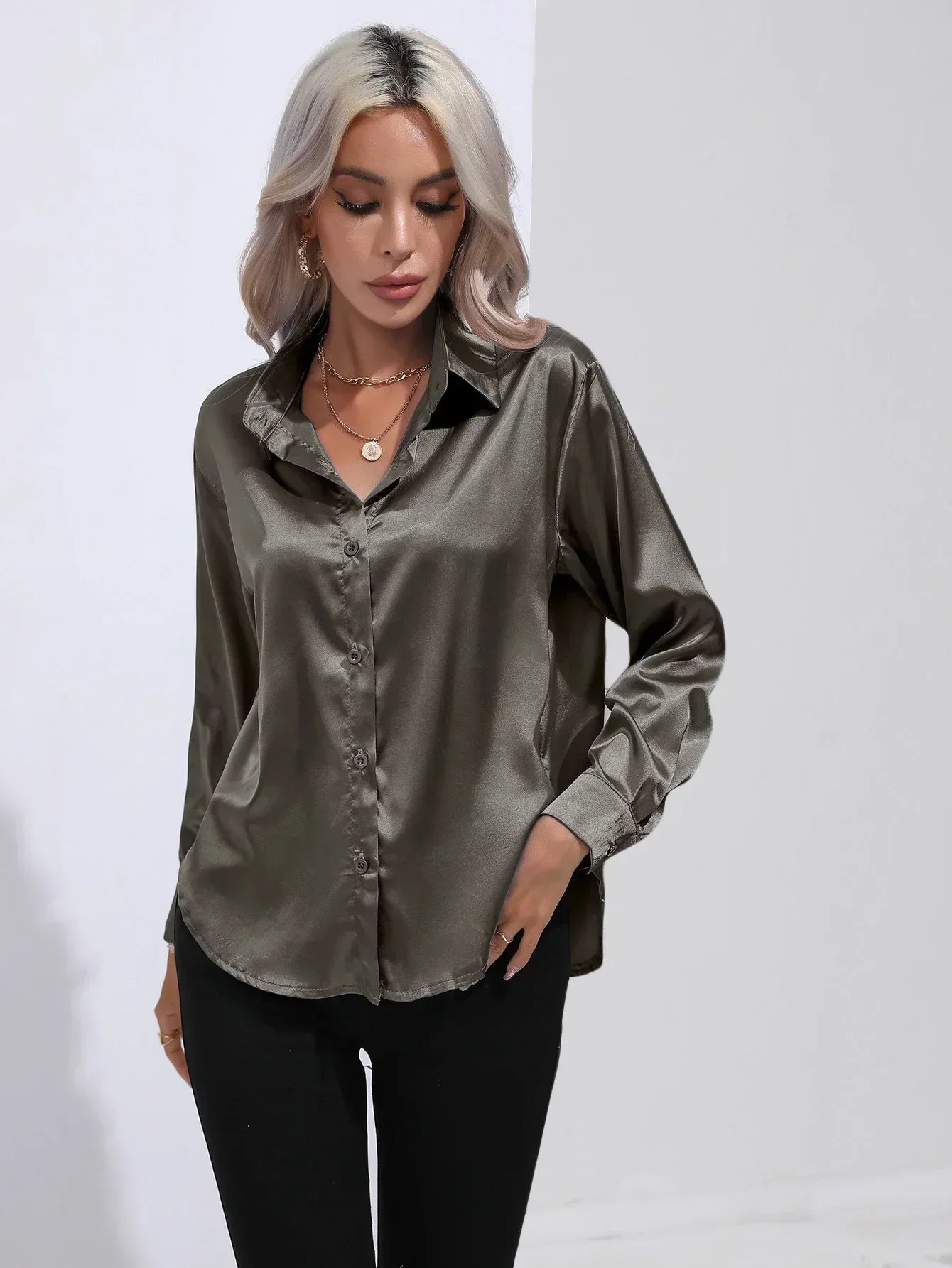 Isotta - Satijnen Blouse