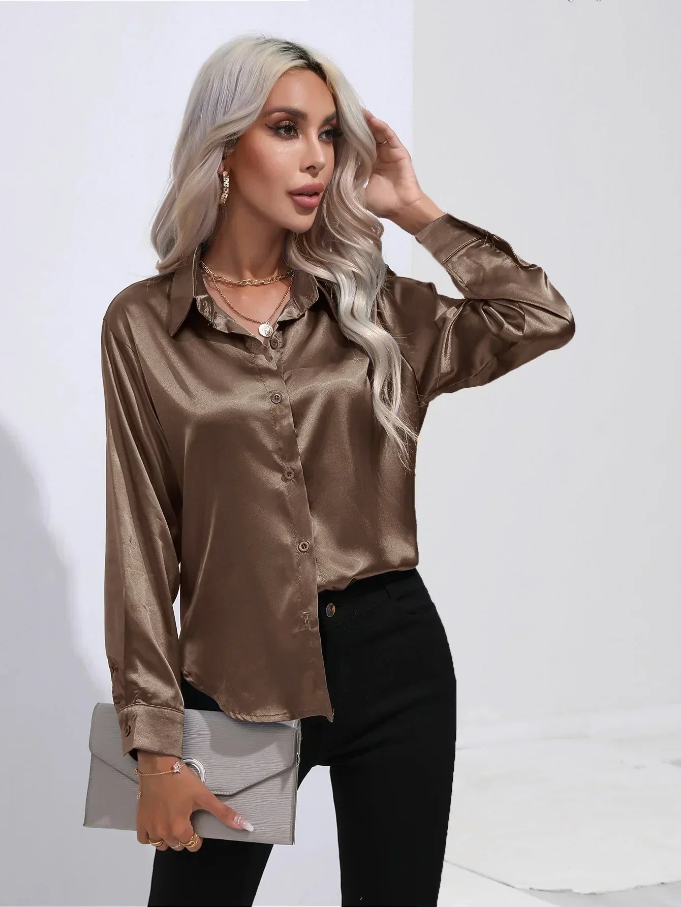 Isotta - Satijnen Blouse