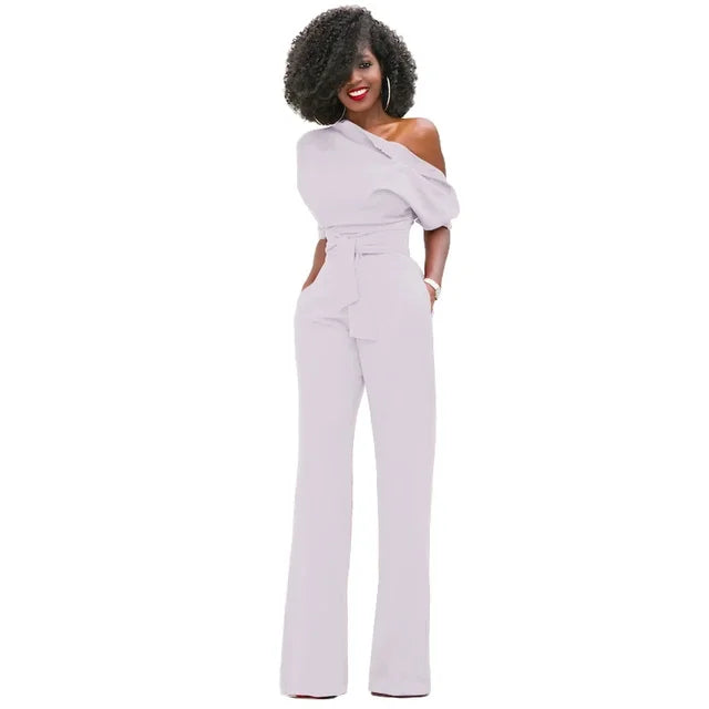 Dalina - Elegante Jumpsuit met Schuine Kraag
