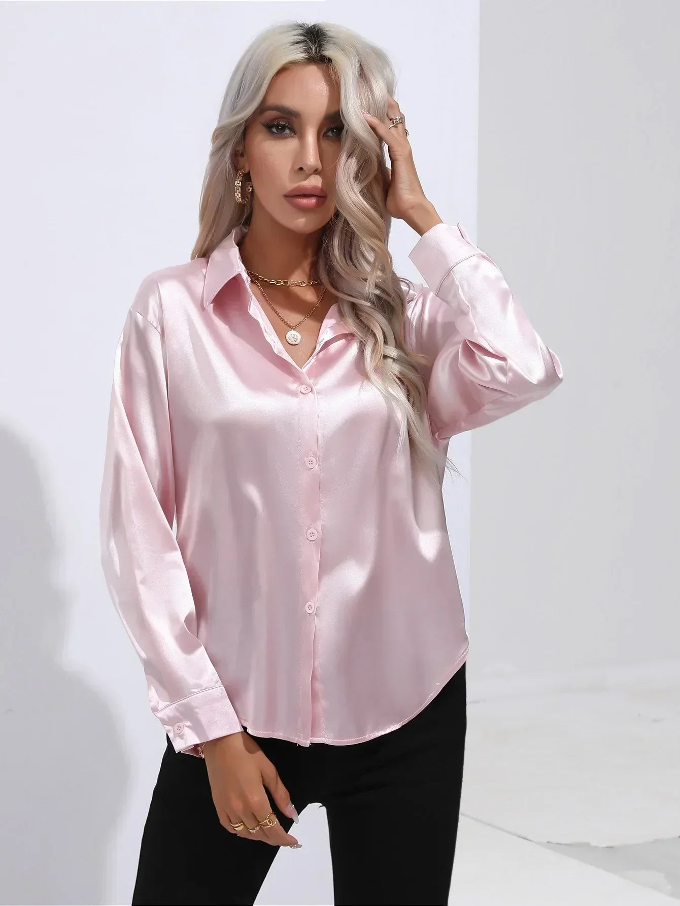 Isotta - Satijnen Blouse