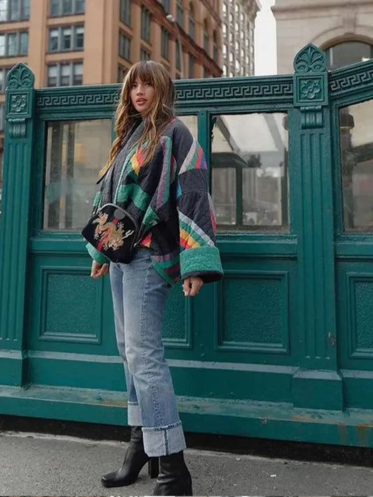 Dames Oversized Gebreid Vest – Casual Cardigan met Lange Mouwen, voor Herfst/Winter