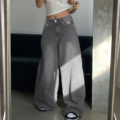 Baggy Wide Leg Jeans Voor Dames