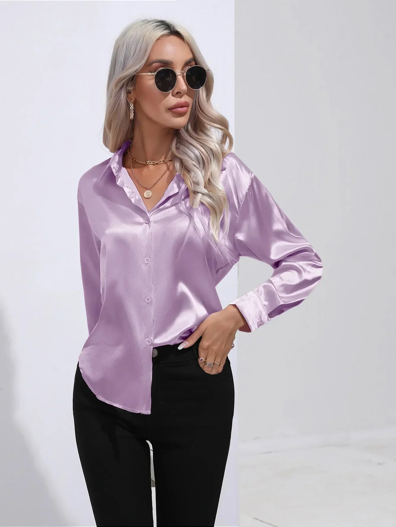 Isotta - Satijnen Blouse