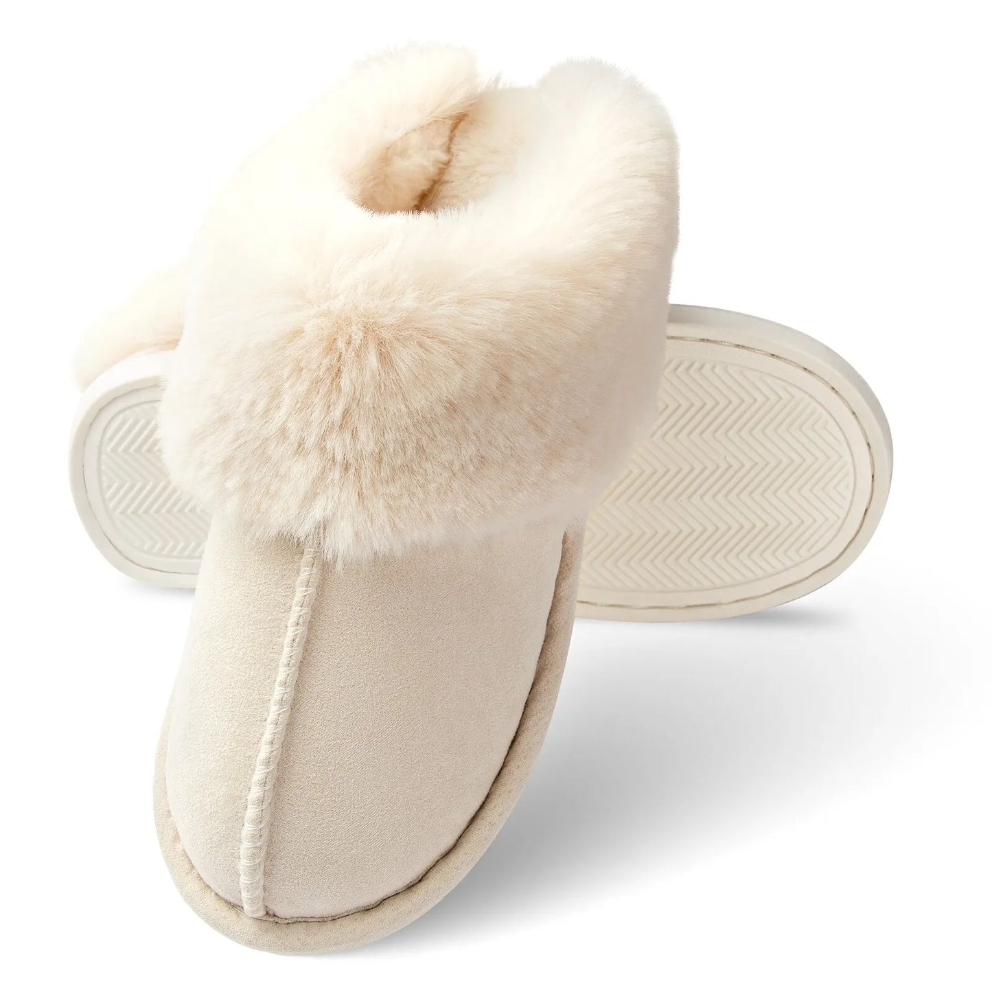 Dames Warme Gevoerde Pantoffels – Pluche Winter Huispantoffels voor Binnen