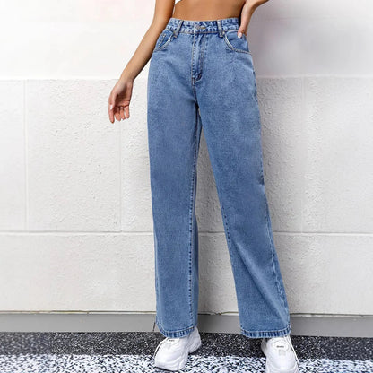 High Waist Wide Leg Jeans Dames