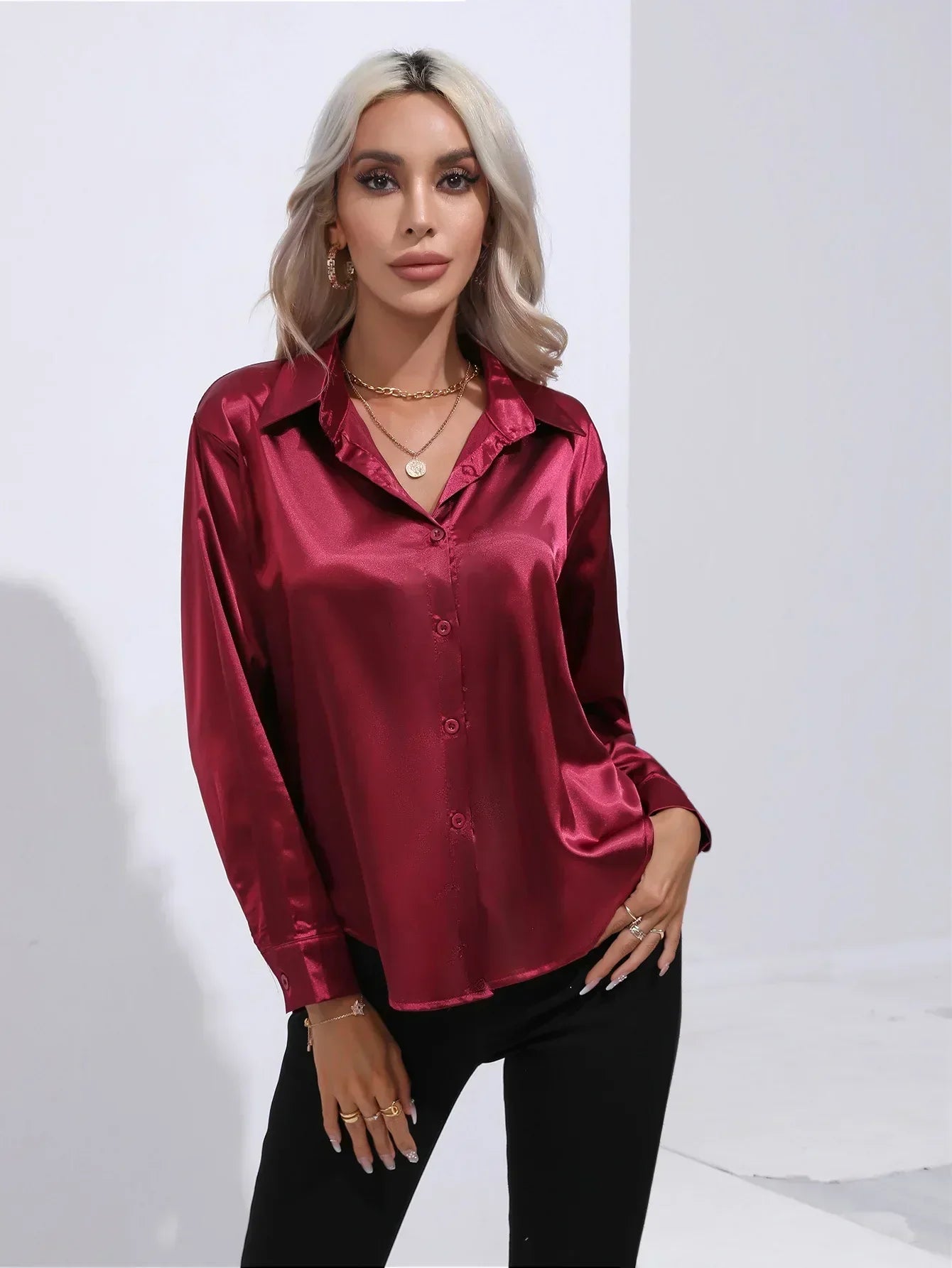 Isotta - Satijnen Blouse