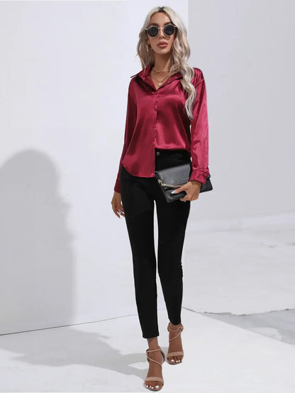 Isotta - Satijnen Blouse