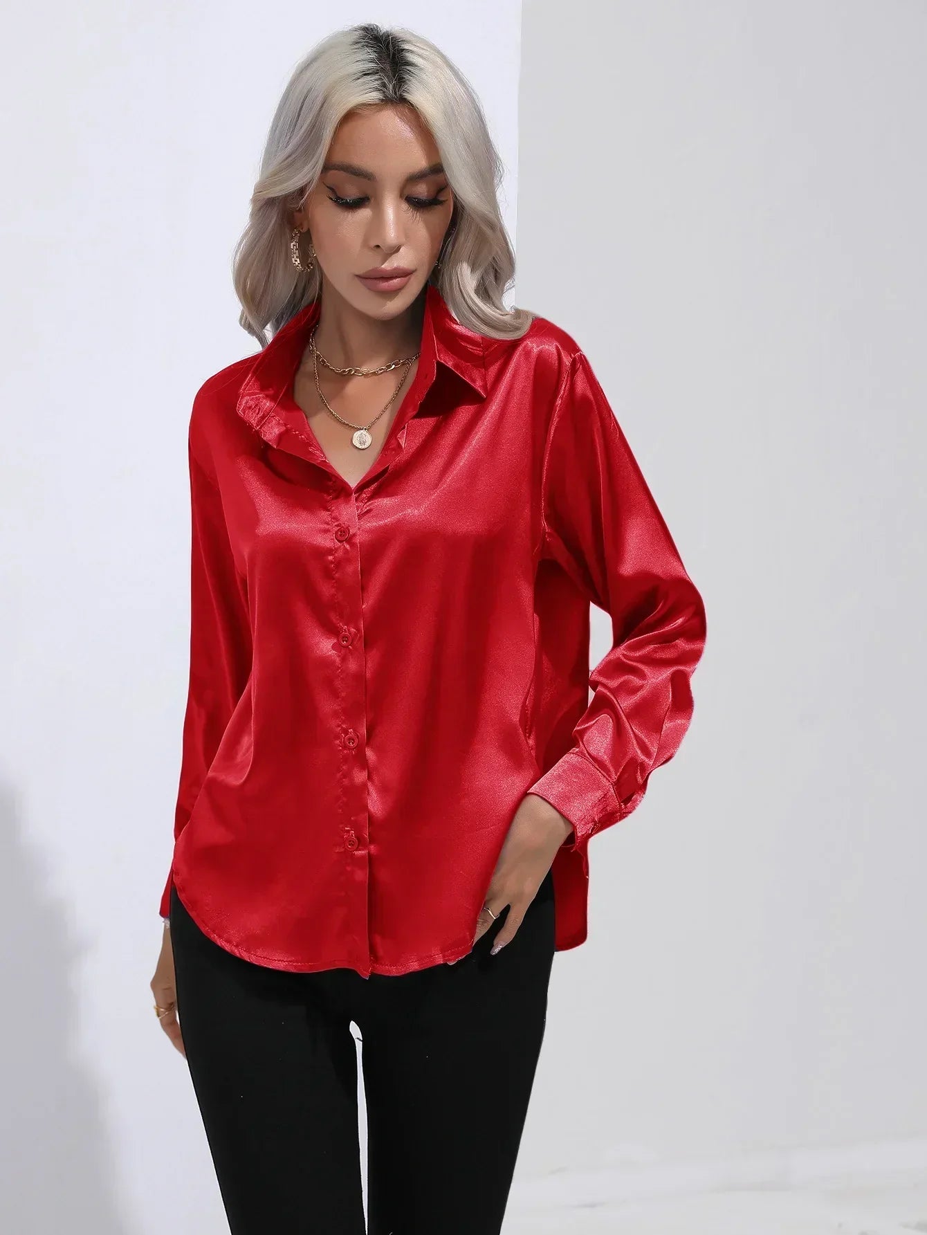Isotta - Satijnen Blouse